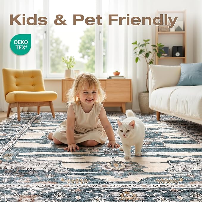 Washable 6x9 Area Rug for Living Room - Image 4