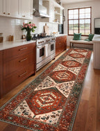 SERISSA Runner Rug for Hallways, Extra Long Boho Rug Ultra Soft Vintage - Image 3