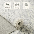 Rugxara 8x10 Washable Area Rug for Living Room, Extra Large Neutral Vintage - Image 4