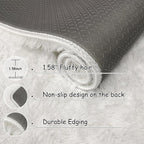 2x5 Feet White Soft Runner Rug for Bedroom Bedside, Fluffy Washable Runner - Image 6