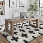 PureCozy Black and White Rug 4x6 - Image 4