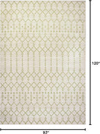 JONATHAN Y Moroccan Geometric Indoor Outdoor Area Rug 8X10 Cream/Green - Image 2