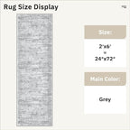 Soalmost Runner Rug 2'x6' Washable Non-Slip Runner Rugs - Image 5
