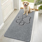OLANLY Dog Door Mat for Muddy Paws 70x32, Paw Print Design, Absorbs Moisture by OLANLY