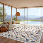 GarveeHome 8x10 Rug for Bedroom Modern Colorful Checkered Rug for Living Room by GarveeHome