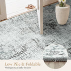Rugflix 9x12 Washable Area Rugs, Neutral Boho Carpet Living Room Rug Non Slip - Image 6