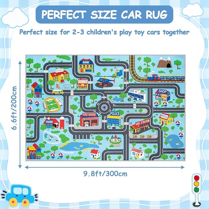 Capslpad Kids Rug Educational Learning Rug 6.6' x 9.8' Classroom Carpet Traffic - Image 2