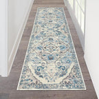 HEBE Hallway Runner Rug 2'x6' Washable Vintage Distressed Area Rugs Non Slip by HEBE