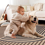Tangsoo Rainbow Easy Jute Rug 5x7 Large Washable Area Rug - Image 7