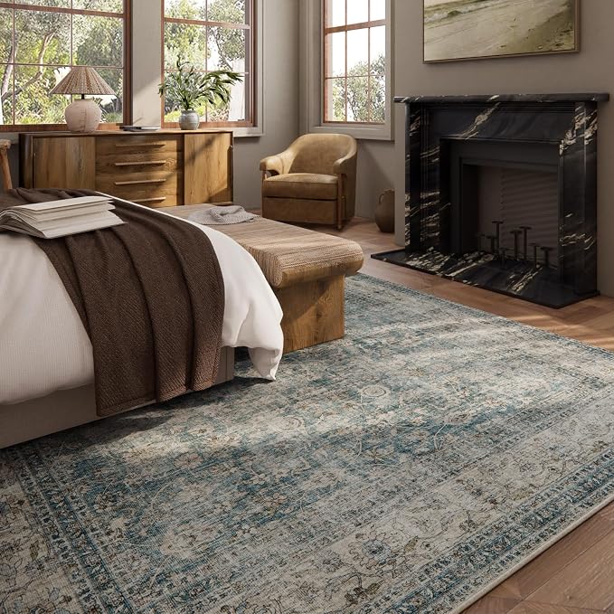 10x12 Large Rugs for Living Room: Washable Living Room Rug Stain Resistant Non - Image 4