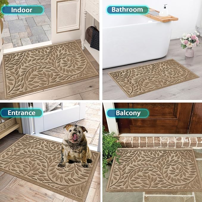 Bulijojo Front Door Mat Entrance, Durable Heavy Duty Welcome Mat, Thick - Image 6