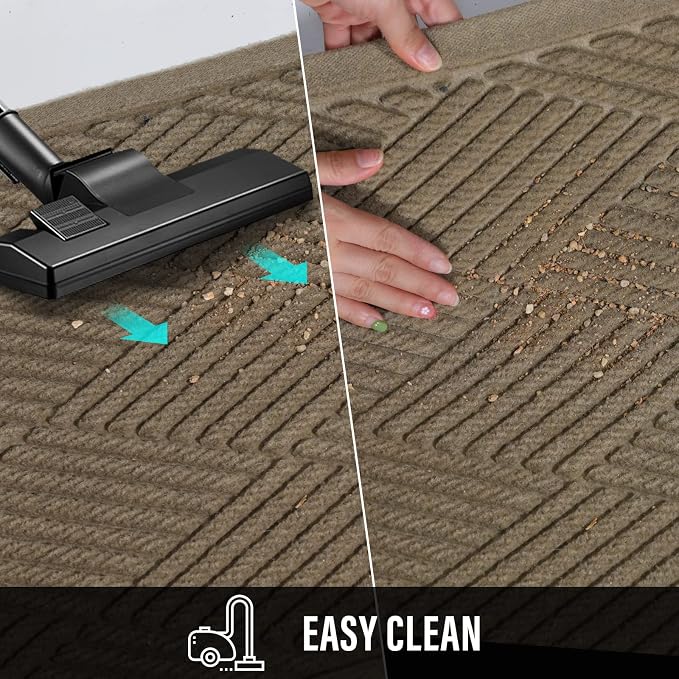HIYARD Sturdy Front Door Mat, Absorbent Muddy Dirt Resist Welcome Door Mats - Image 7