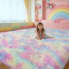 qulint 8x10 Area Rug for Bedroom, Large Fluffy Soft Living Room Rug, Fuzzy Kids - Image 2