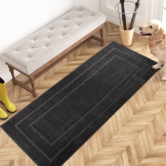 PURRUGS Dirt Trapping Door Mat 24" x 59", Non-Slip/Skid Machine Washable by PURRUGS