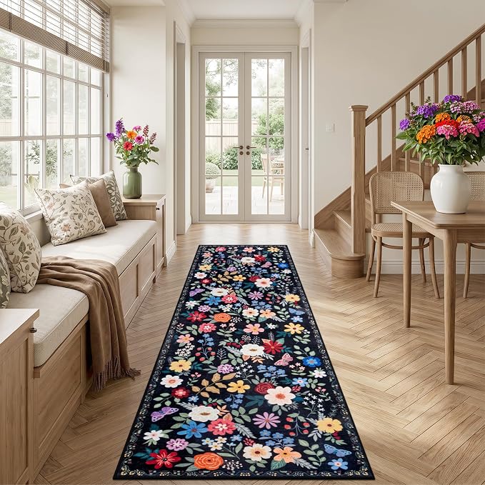 Runner Rug for Entryway: 3x10 Kitchen Rugs Non Slip Washable Ultra-Thin Soft - Image 3