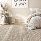 Nakagishi 7x9 Area Rugs Living Room: Washable Boho Large Neutral Soft Farmhouse - Image 6