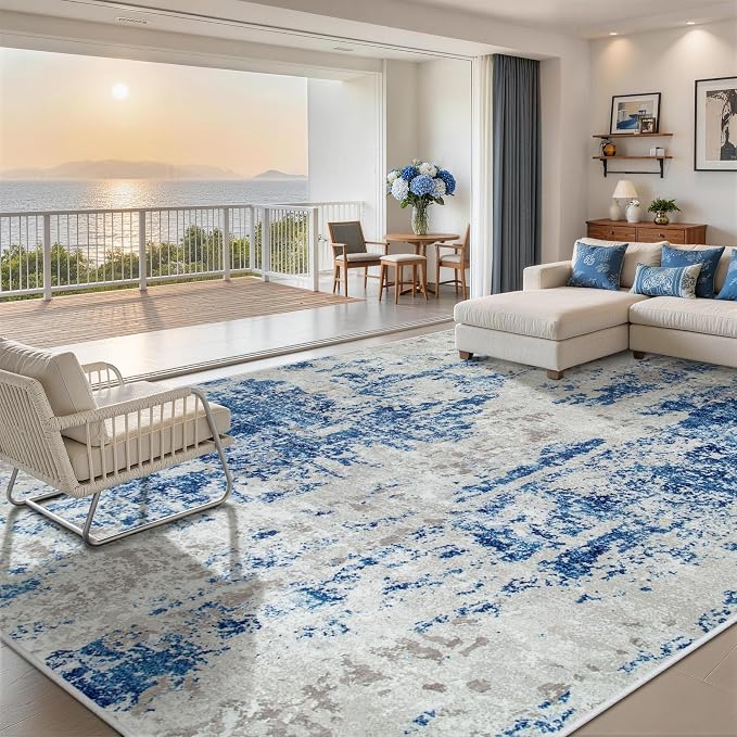 10x14 Area Rugs for Living Room Rug Washable: Abstract Large Rug Indoor Modern - Image 8