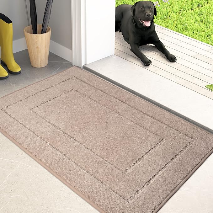 PURRUGS Dirt Trapping Door Mat 24" x 35.5", Non-Slip/Skid Machine Washable by PURRUGS