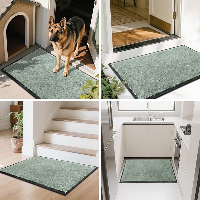 Mibao Front Door Mat Indoor Entrance, 29.5" x 17", Dirt Trapper Welcome Mat - Image 6