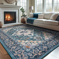 Lessymo 9 x 12 Area Rugs for Living Room, Machine Washable Area Rugs Boho Faux by Lessymo