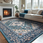 Lessymo 9 x 12 Area Rugs for Living Room, Machine Washable Area Rugs Boho Faux by Lessymo