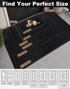 Mibao Front Door Mat Outdoor Entrance, Waterproof Dirt Trapper Doormat - Image 3