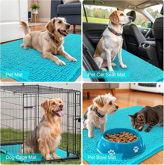 OLANLY Dog Door Mat for Muddy Paws 40x24, Absorbs Moisture and Dirt, Absorbent - Image 7
