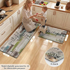 HEBE Anti Fatigue Kitchen Rugs Set of 2, Non Slip Cushioned Kitchen Mats - Image 2