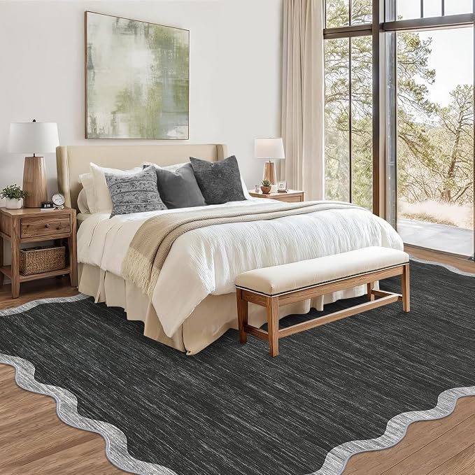 GarveeHome Scalloped Washable Rug 5x7 Area Rug - Image 8