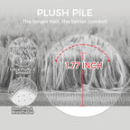 Ultra Soft Rug for Living Room, 5X8 Fluffy Shag Area Rug for Bedroom, Modern - Image 3