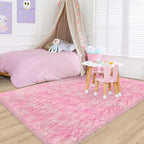 Fluffy Pink Rugs for Bedroom Girls, 5x8 Soft Fuzzy Area Rug Shag Carpet for - Image 3