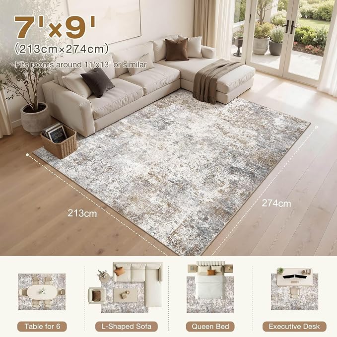 UERMEI 7x9 Area Rug Living Room Rugs - Image 3