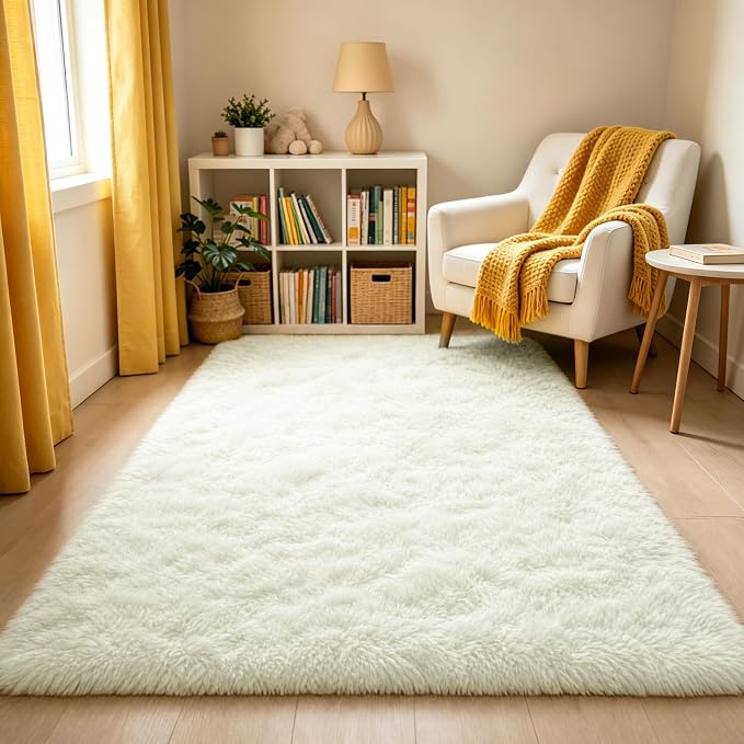 LOCHAS Ultra Soft Indoor Modern Area Rugs Fluffy Living Room Carpets by LOCHAS