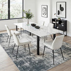 Area Rug 10x14 Living Room Rug Washable: No-Slip Abstract Soft Thin Large Deep - Image 5