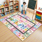Kids ABC Rug for Playroom, Classroom Alphabet Area Carpet Playmat, Washable by SXHYSM