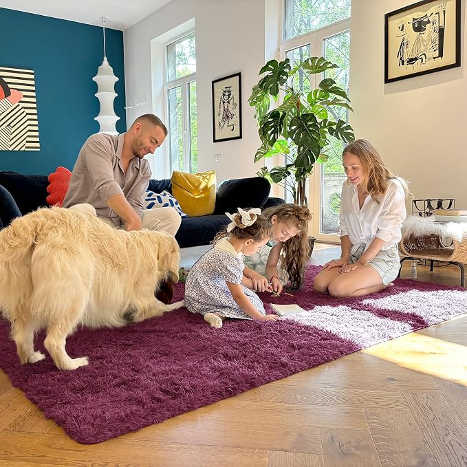 OLANLY 2x3 Machine Washable Small Bedside Rug, Soft Fluffy Shaggy Entryway - Image 7