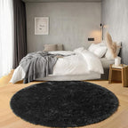 ONASAR Black Round Area Rugs 6ft, Ultra Soft Bedroom Circle Rug - Image 4