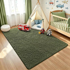 Macgace 4x6 Green Area Rug, Soft Shag Carpet, Washable Bedroom Nursery Rugs - Image 2