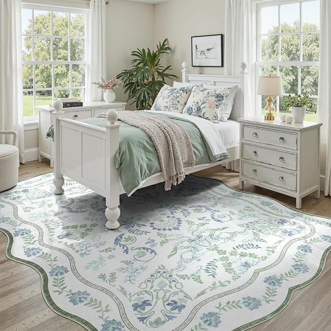 DCX Green and Blue 5x7 Rug, Kid & Pet Friendly - Image 3