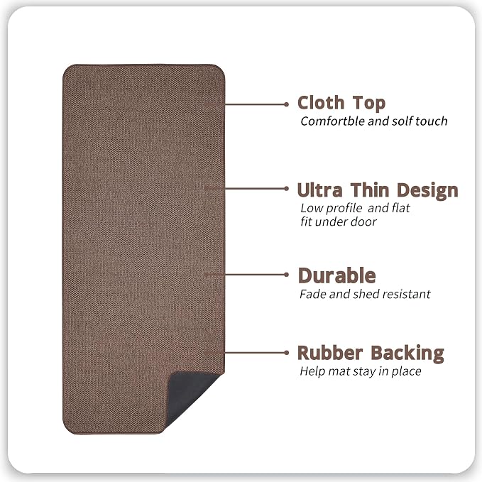 Bath Mat, Ultra Thin Bathroom Runner Rugs, Large Bath Mats - Image 2