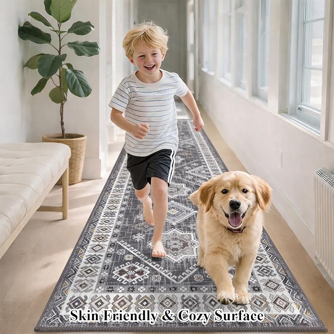 HEBE Washable Kitchen Rugs Runner 24"x72", Non Slip Hallway Runner Rug - Image 8