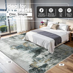 9x12 Area Rugs for Living Room Rug Washable: Abstract Large Rug for Dining Room - Image 2