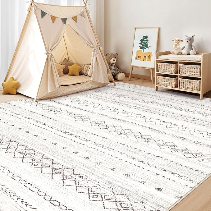 cotiled 10x14 Area Rugs Living Room Rug: Washable Boho Rugs - Image 7