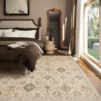Machine Washable Rug for Living Room: 5x7 Area Rugs Boho Vintage Rug Stain - Image 6