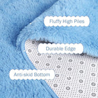 BENRON Light Blue Fluffy Rugs for Living Room Bedroom 4x6, Soft Plush Fuzzy - Image 5