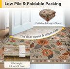 RELEANY Floral 9x12 Area Rugs Washable Print Boho Cute Carpet Non Slip Flower - Image 5