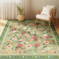 3x5 Area Rugs for Living Room Vacuum-Friendly Machine Washable Area Rug Flower by meejou