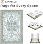 Farmhouse 9x12 Area Rugs for Living Room, Machine Washable Non Slip Carpet - Image 9