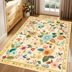 RELEANY Floral 4x6 Area Rugs Washable Print Boho Cute Carpet Non Slip Flower - Image 9