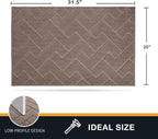 PURRUGS Dirt Trapping Door Mat 20" x 31.5", Non-Slip Machine Washable Entry Rug - Image 2